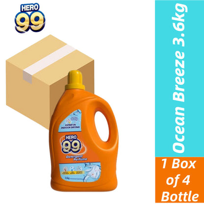 READY STOCK!!! HERO 99 Detergent Perfume 3.9KG/3.6KG 1 Box of 4 Bottle