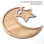 Wooden Pendant EID Mubarak 2025 Ramadan Decoration For Home Kareem Ramadan And Eid Decor Eid AL Adha Islamic Muslim