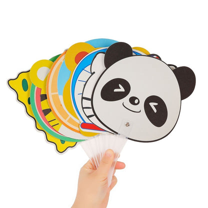 Creative Cute Cartoon Pattern Portable Mini Plastic Handheld Fan with Many Interesting Shapes for Party Favors