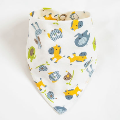 READY STOCK!!!Baby Kids Triangle Towel Baby Cotton Toddler Towel Baby Bib With Button Bibik Bayi 343