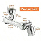【READY STOCK】1080° Rotatable Kitchen Faucet Extender | Robotic Arm Nozzle with Splash-Proof Aerator | 1080°旋转厨房水龙头加长器