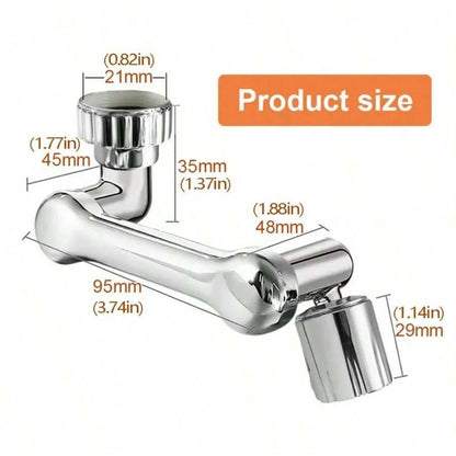 【READY STOCK】1080° Rotatable Kitchen Faucet Extender | Robotic Arm Nozzle with Splash-Proof Aerator | 1080°旋转厨房水龙头加长器
