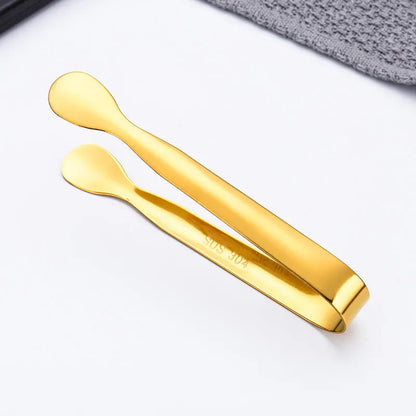 READY STOCK  Stainless Steel Mini Ice Tongs Multifunctional Tea Set Food Serving Tools Bar Kitchen Utensils 不锈钢迷你冰钳