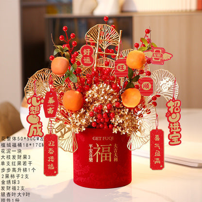 2025 Snake Year Fu Bucket DIY Material Package New Year Decoration Supplies 2025蛇年福桶diy材料包新年装饰布置用品抱抱桶乔迁之喜摆件
