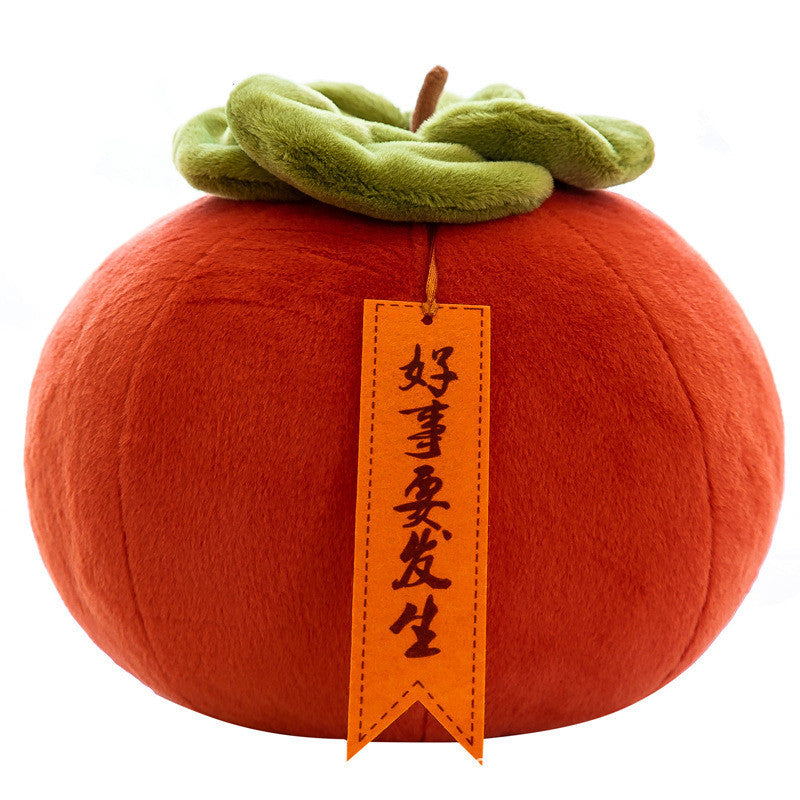 Plush Toy Creative Cushion Pillow Cute Fruit Simulation Persimmon Home Decoration Sofa Bay Window Car Ornaments
