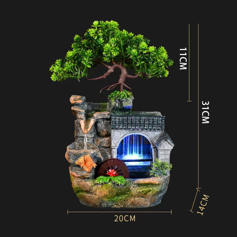 Flowing Water Ornaments For Living Room Car Office Decorations Mountain View Opening Housewarming Gift 流水摆件客厅车办公室装饰品