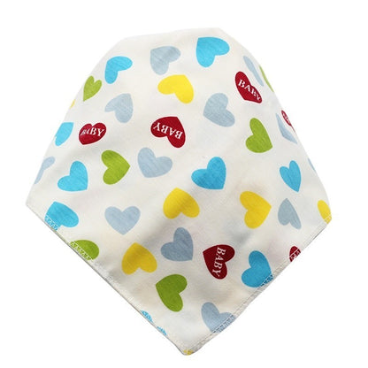 READY STOCK!!!Baby Kids Triangle Towel Baby Cotton Toddler Towel Baby Bib With Button Bibik Bayi 343