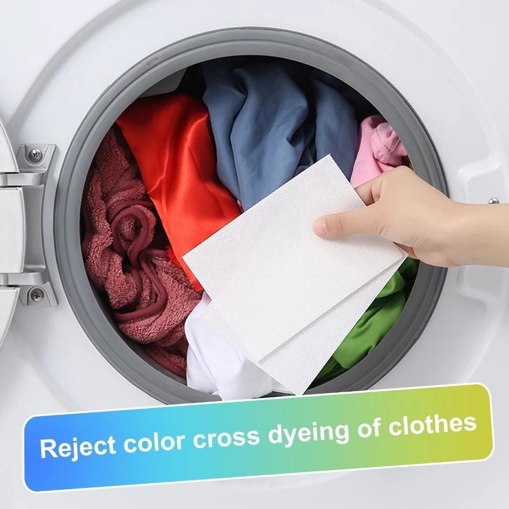 READY STOCK 50pcs Anti Dye Sheet Mix Color Proof Absorption Sheet Anti Dyed Cloth Laundry Paper 防串染洗衣吸色片