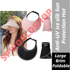 READY STOCK Ice silk Sun Protection Beach Cap For Women Summer Outdoor Foldable Can Be Stored Sun Hat 夏季防晒遮阳冰丝帽
