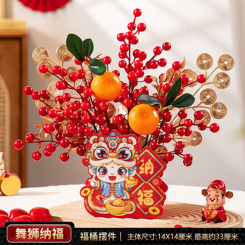 2025 New Year's Blessing Barrel Decoration Spring Festival Decoration Supplies 2025蛇年福桶新年装饰春节布置用品