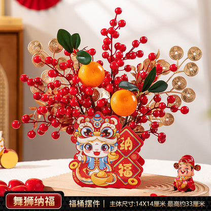 2025 New Year's Blessing Barrel Decoration Spring Festival Decoration Supplies 2025蛇年福桶新年装饰春节布置用品