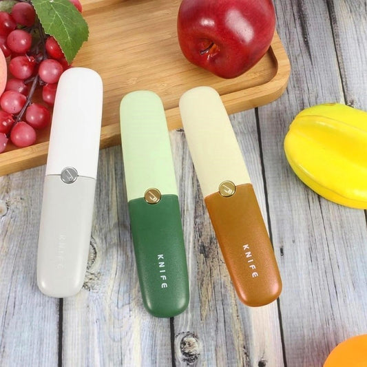 2 in 1 Portable Stainless Steel Fruit Peeler Knife Multifunction Peeler Home Kitchen Outdoor Fruit Knives 削皮水果刀