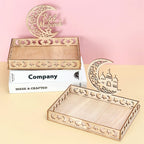 Wooden Pendant EID Mubarak 2025 Ramadan Decoration For Home Kareem Ramadan And Eid Decor Eid AL Adha Islamic Muslim