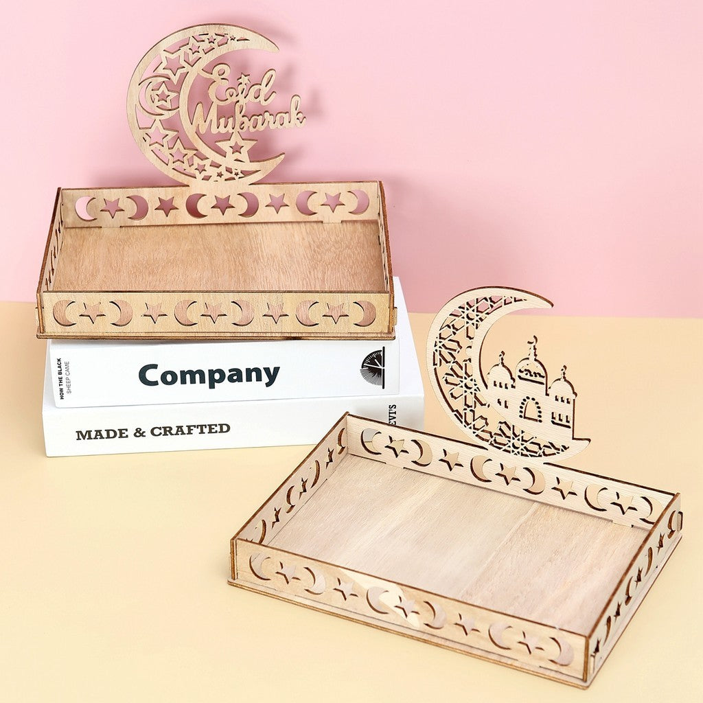 Wooden Pendant EID Mubarak 2025 Ramadan Decoration For Home Kareem Ramadan And Eid Decor Eid AL Adha Islamic Muslim