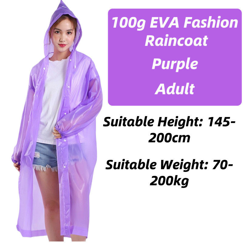 READY STOCK‼️ Unisex EVA Raincoat Foldable Waterproof Hoodie Poncho Jas Hujan Tebal Outdoor  雨衣