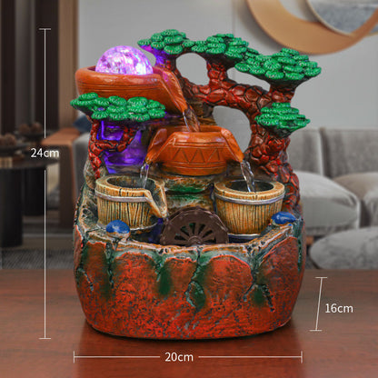 Flowing Water Ornaments For Living Room Car Office Decorations Mountain View Opening Housewarming Gift 流水摆件客厅车办公室装饰品