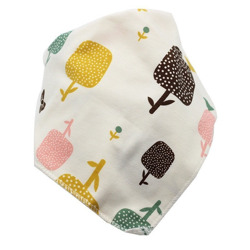 READY STOCK!!!Baby Kids Triangle Towel Baby Cotton Toddler Towel Baby Bib With Button Bibik Bayi 343
