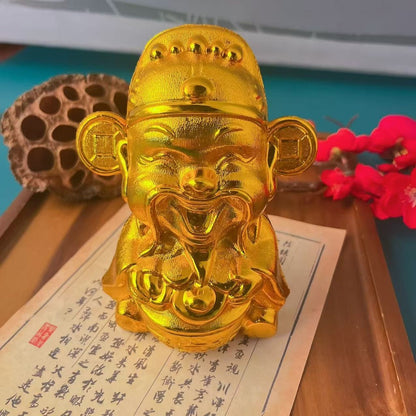 [CNY 2025] Ready Stock Fortune God Lucky God Gift Coins Money Saving Bank 新年元旦装饰品2025财神爷/存钱罐 金扑满 礼蓝礼品