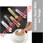 READY STOCK  Stainless Steel Mini Ice Tongs Multifunctional Tea Set Food Serving Tools Bar Kitchen Utensils 不锈钢迷你冰钳