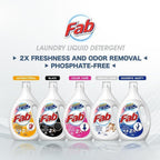 READY STOCK!!! Fab Low Sud Laundry Detergent Liquid 3.2kg/3.5kg 1 Box Of 4 Bottle