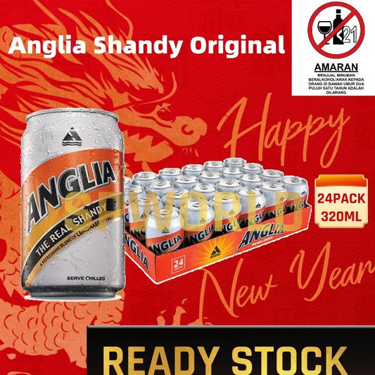 READY STOCK!!!  Anglia_——Shandy 仙地 (1 Box 24 Tins) (1箱24罐)EXP :  11/2025