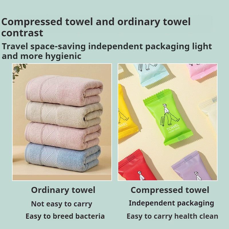 READY STOCK‼️ Disposable Compressed Towel | Travel Cotton Face Towel |  一次性便携式压缩毛巾 | 旅行棉质洁面巾 | 加厚湿干两用 | 卫生便捷