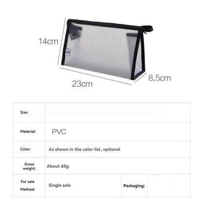 【READY STOCK】Portable PVC Travel Toiletry Bag | Waterproof Grid Makeup Organizer Bag 旅行携手洗漱包