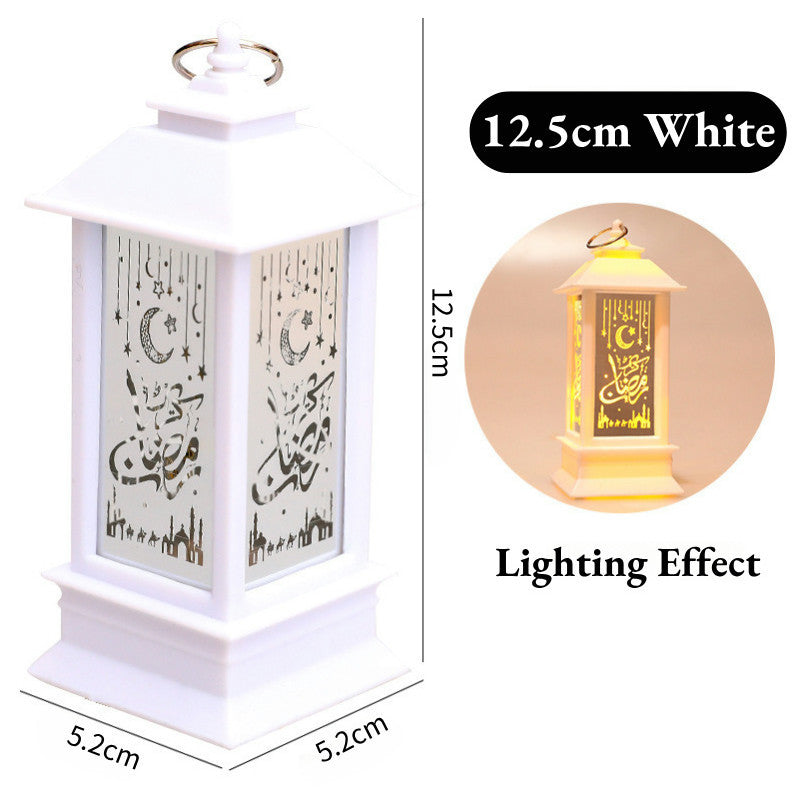 Eid Mubarak LED Wind Light Pattern Lights Muslim Style Hanging Led Lantern Ramadan Party Lantern Eid al-Fitr Decor Props