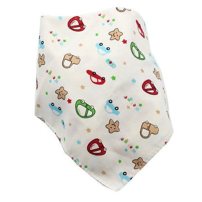 READY STOCK!!!Baby Kids Triangle Towel Baby Cotton Toddler Towel Baby Bib With Button Bibik Bayi 343