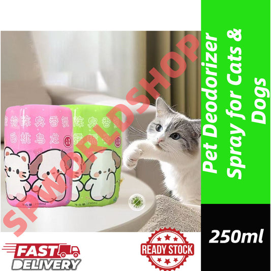 READY STOCK!!! Pet Deodorizer Spray for Cats & Dogs | Indoor Odor Eliminator & Air Freshener 250ml 宠物除臭香氛