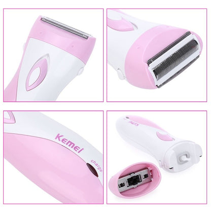 KEMEI Women's Shaver Epilator Electric Rechargeable Lady Shaving Trimmer Hair Removal KM-3018 女士电动剃毛器