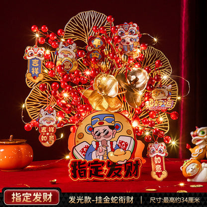 2025 New Year's Blessing Barrel Decoration Spring Festival Decoration Supplies 2025蛇年福桶新年装饰春节布置用品