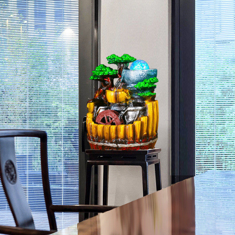 Flowing Water Ornaments For Living Room Car Office Decorations Mountain View Opening Housewarming Gift 流水摆件客厅车办公室装饰品