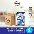 READY STOCK!!! Walch Antibacterial Laundry Detergent Refill Pack 2L 1 Box of 6 Pack