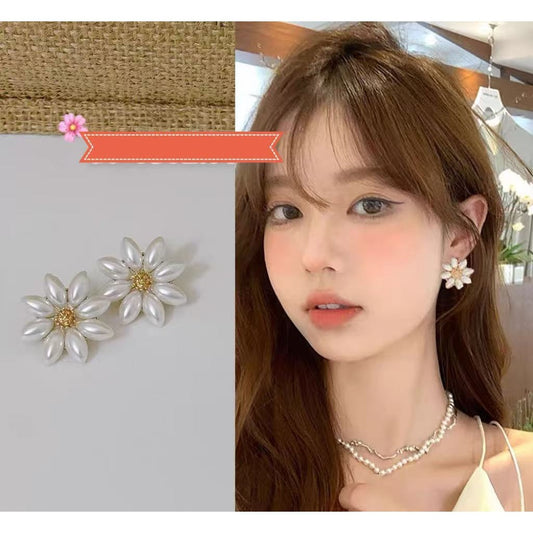 【Ready Stock】 Korean Fashion Women Earring Sliver 925 Needle Elegant Fashion Pearl Drop Earrings-ERB 韩版时尚 925银针珍珠耳环