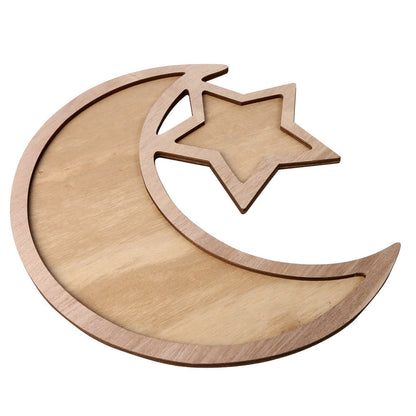 Wooden Pendant EID Mubarak 2025 Ramadan Decoration For Home Kareem Ramadan And Eid Decor Eid AL Adha Islamic Muslim