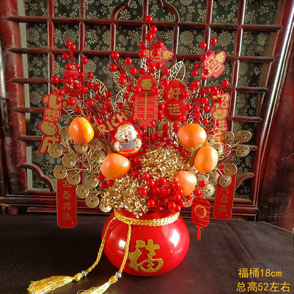 2025 Snake Year Fu Bucket DIY Material Package New Year Decoration Supplies 2025蛇年福桶diy材料包新年装饰布置用品抱抱桶乔迁之喜摆件