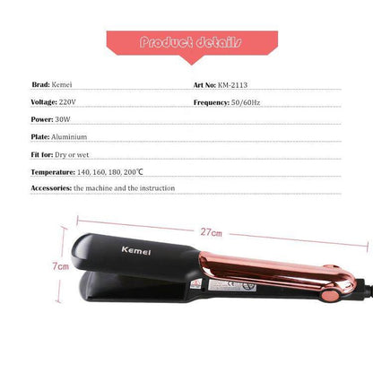 READY STOCK!!! Kemei KM-2113 Professional Hair Straightener For Fashionable Women 科美直发器