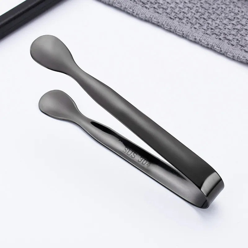 READY STOCK  Stainless Steel Mini Ice Tongs Multifunctional Tea Set Food Serving Tools Bar Kitchen Utensils 不锈钢迷你冰钳