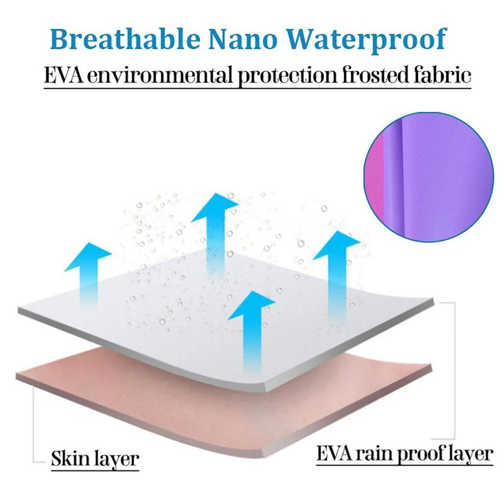 READY STOCK‼️ Unisex EVA Raincoat Foldable Waterproof Hoodie Poncho Jas Hujan Tebal Outdoor  雨衣