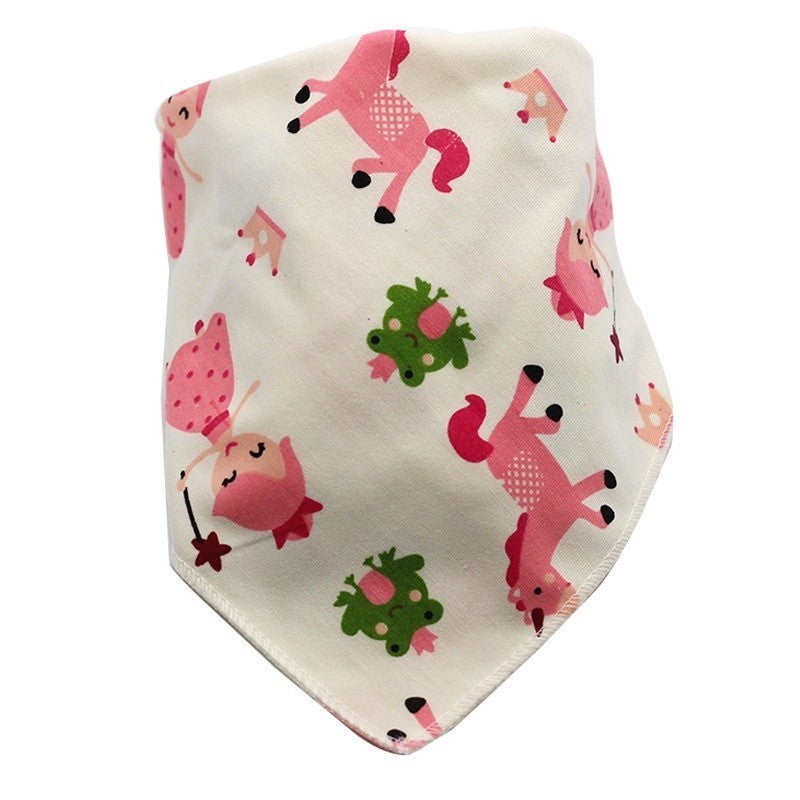 READY STOCK!!!Baby Kids Triangle Towel Baby Cotton Toddler Towel Baby Bib With Button Bibik Bayi 343