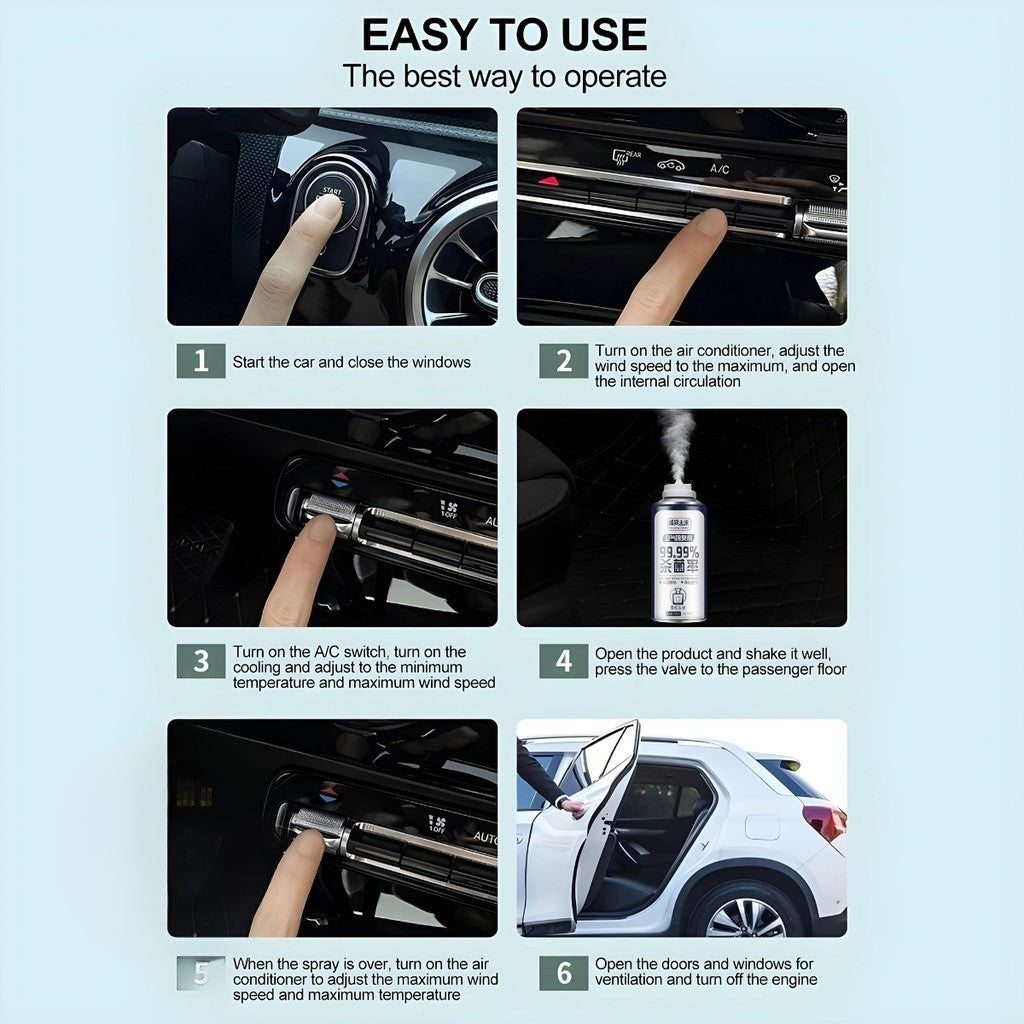 READY STOCK Car Air Freshener Self-Spray / Car Interior Antibacterial Deodorant 180ml/100ml 车用空气清新喷雾