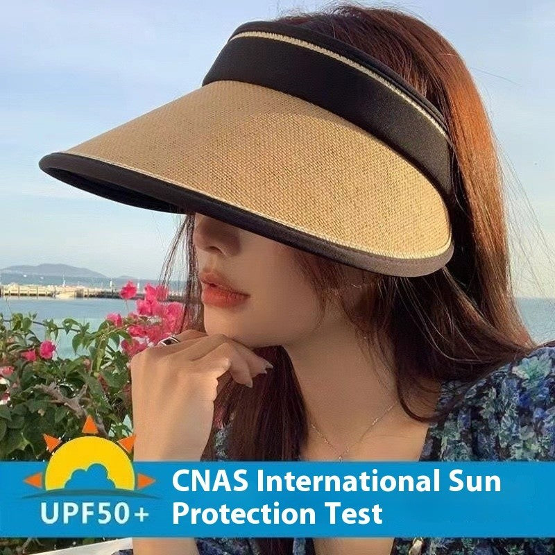 READY STOCK Ice silk Sun Protection Beach Cap For Women Summer Outdoor Foldable Can Be Stored Sun Hat 夏季防晒遮阳冰丝帽