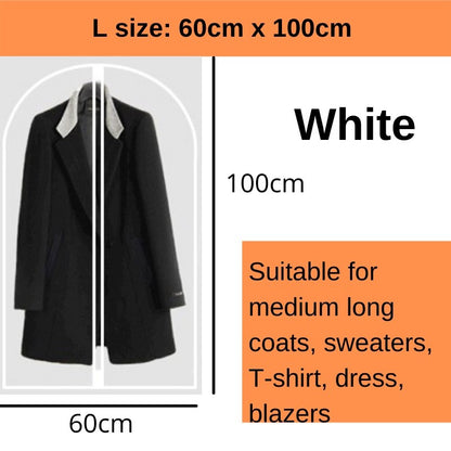 READY STOCK! Clothes Dust Cover Garment Bag Plastic Clothes Blazer Bag suit coat cloth cover 衣物防尘罩
