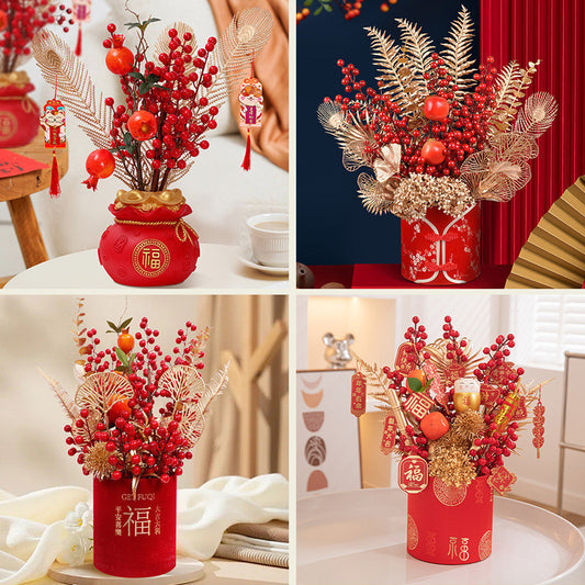 2025 New Year's Blessing Barrel Decoration Spring Festival Decoration Supplies 2025蛇年福桶新年装饰春节布置用品