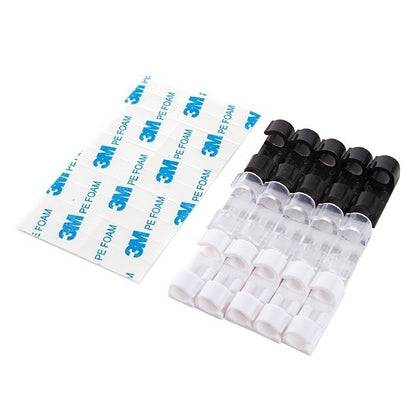 [READY STOCK] 20Pcs Cable Organizer Clips Desktop Wire USB Management Cord Holder Klip Pengurus Kabel USB充电线/数据线管理固定扣