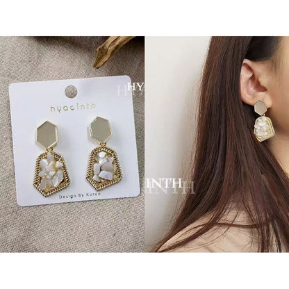 【Ready Stock】 Korean Fashion Women Earring Sliver 925 Needle Elegant Fashion Pearl Drop Earrings-ERB 韩版时尚 925银针珍珠耳环