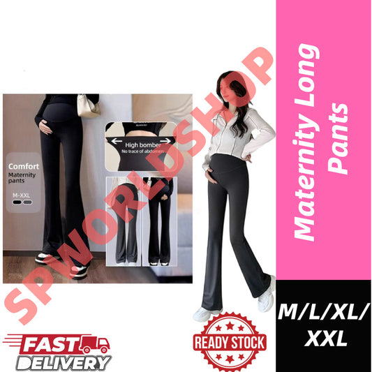 Ready Stock!!!Maternity Pants Long Pregnant Big Seluar High Waist Bootcut Pants Slim Leggings Y0450/J11980/Y1190 孕妇裤