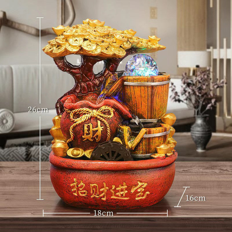 Flowing Water Ornaments For Living Room Car Office Decorations Mountain View Opening Housewarming Gift 流水摆件客厅车办公室装饰品