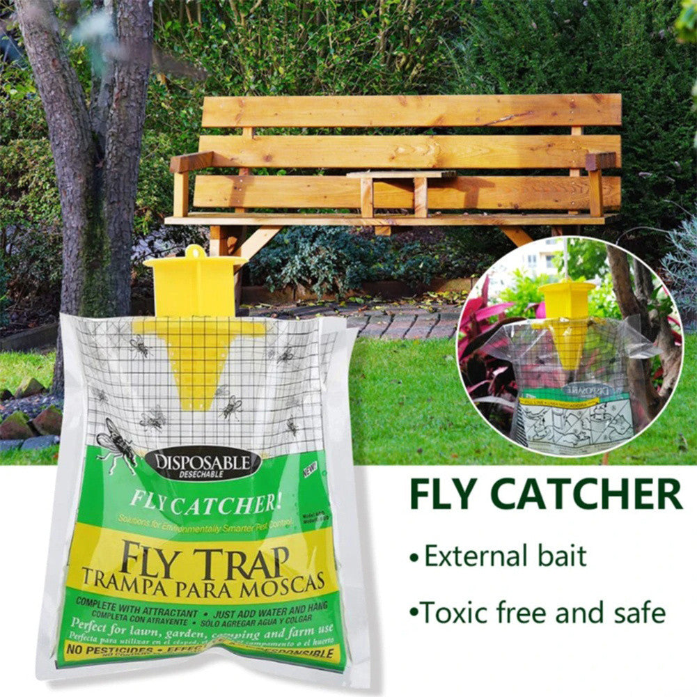 Fly Catcher Bag Hangende Vliegen Flytrap Flytraps Pack Wateroplosbaar Wegwerp Niet-toxisch 一次性捕蝇袋